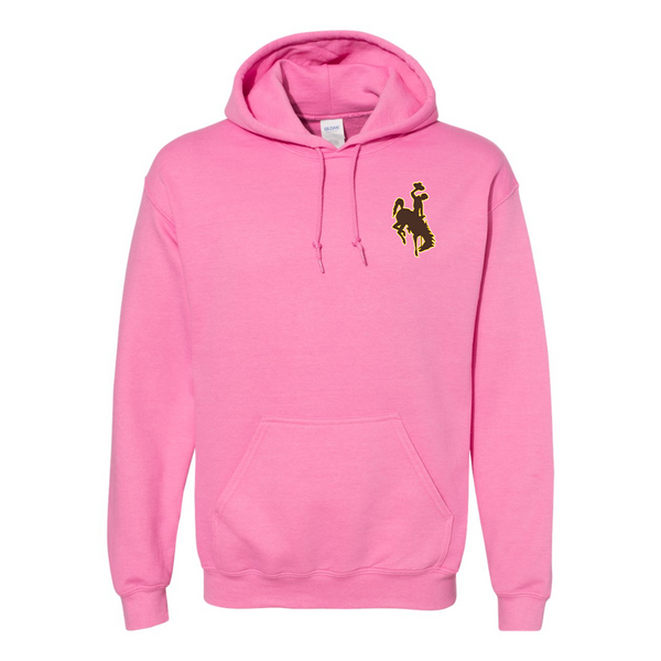 Men's  Wyoming Cowboys  Gildan  Heavy Blend Hooded Sweatshirt