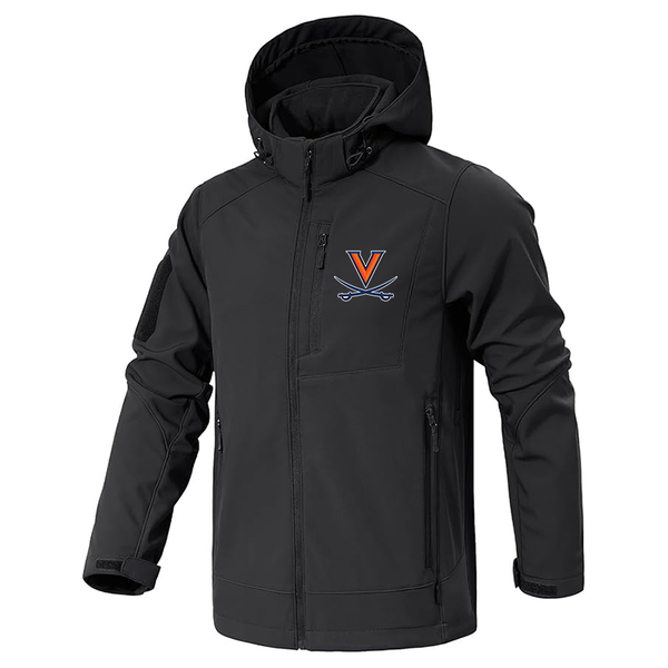Men's Virginia Cavaliers  Jacket Waterproof Hooded Coats Tactical Soft Shell Jackets