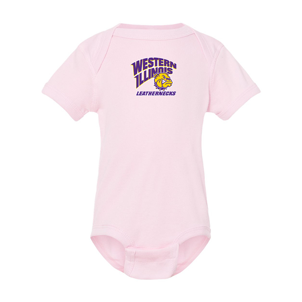Western Illinois Leathernecks  Rabbit Skins Infant Baby Rib Bodysuit