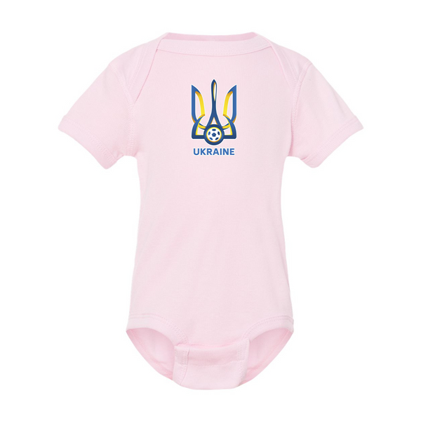 Ukraine National Football Soccer Team Rabbit Skins Infant Baby Rib Bodysuit