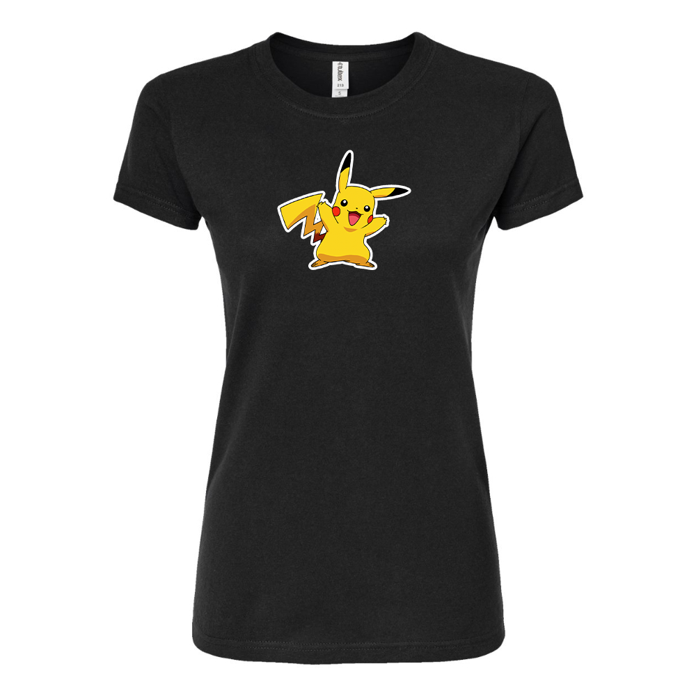 Women's Pikcahu Cartoon Round Neck T-Shirt