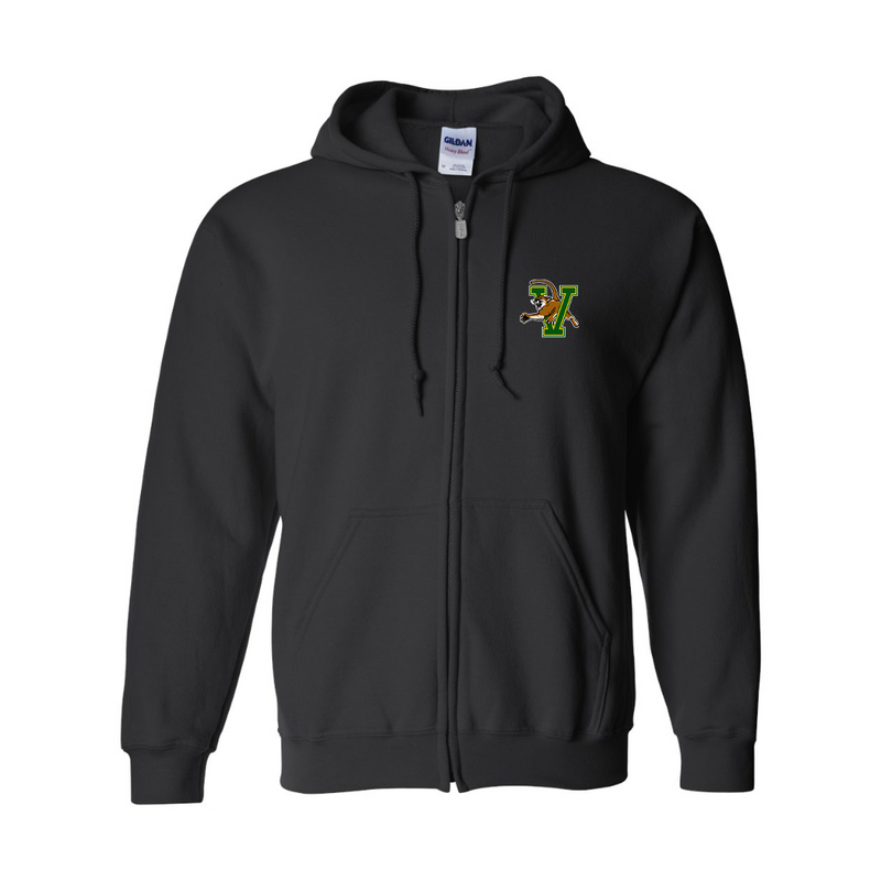 Men's Vermont Catamounts JERZEES NuBlend Full-Zip Hooded Sweatshirt