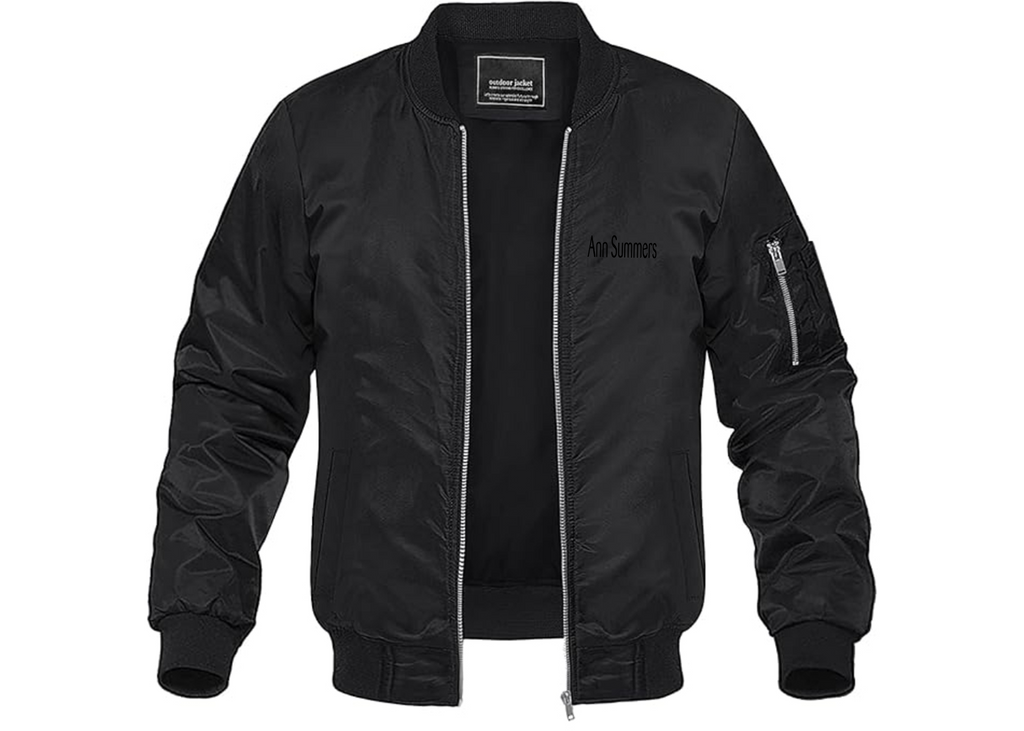 Men's Ann Summers Lightweight Bomber Jacket Windbreaker Softshell Varsity Jacket Coat