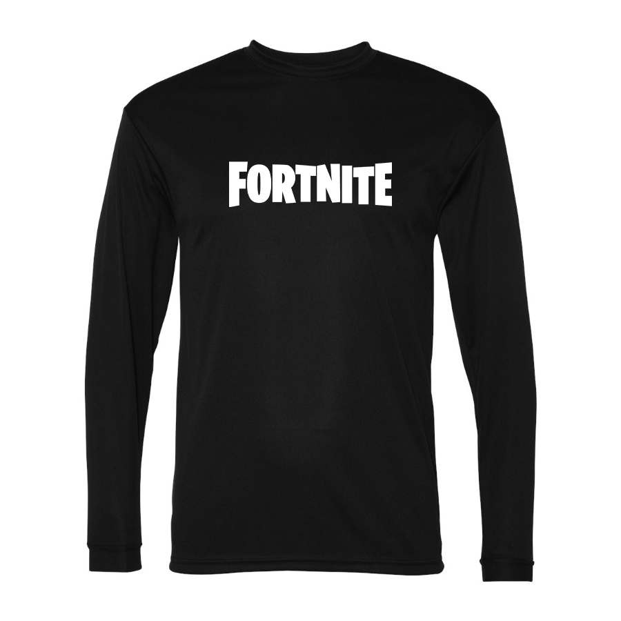Men’s Fortnite Battle Royale Game- Polyester Long Sleeve T-Shirt