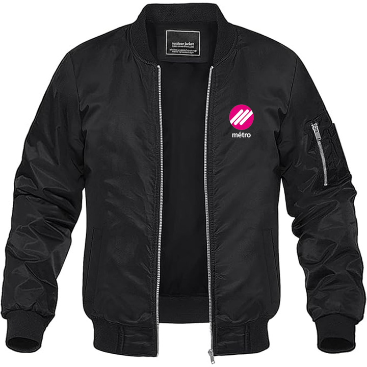 Men's Lausanne Métro Logo Lightweight Bomber Jacket
