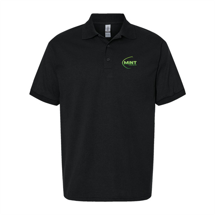 Men's Mint Radio Logo Dry Blend Polo - Black