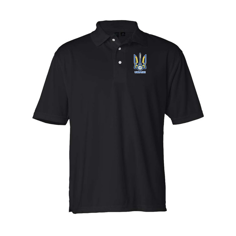 Men's Ukraine National Football Soccer Team Sierra Pacific Moisture Free Mesh Polo