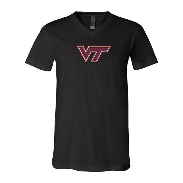 Virginia Tech Hokies BELLA  CANVAS - Jersey V-Neck T-Shirt