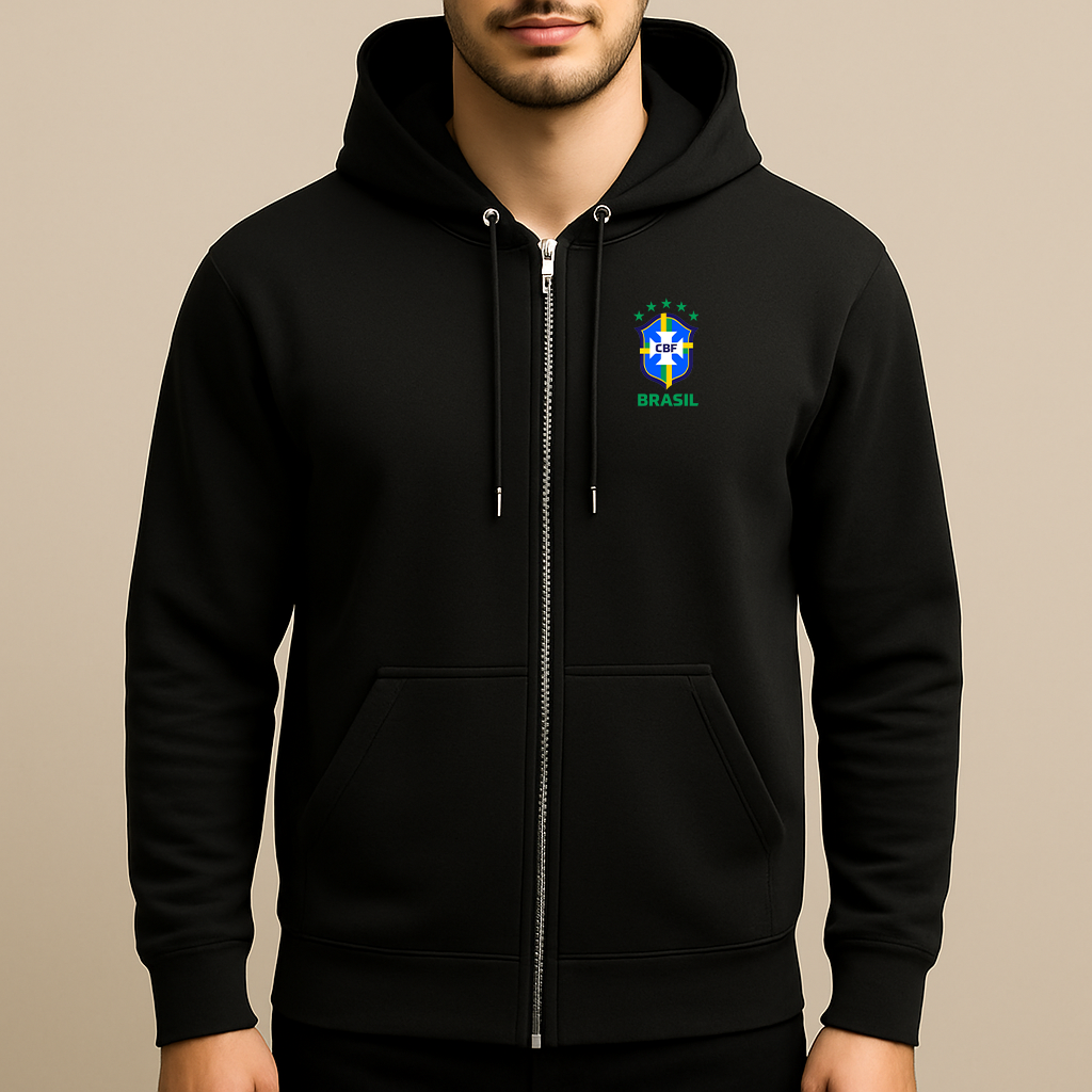 Men's Brasil National Soccer Team Zipper Hoodie