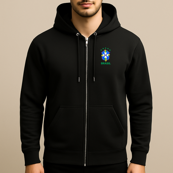 Men's Brasil National Soccer Team Zipper Hoodie