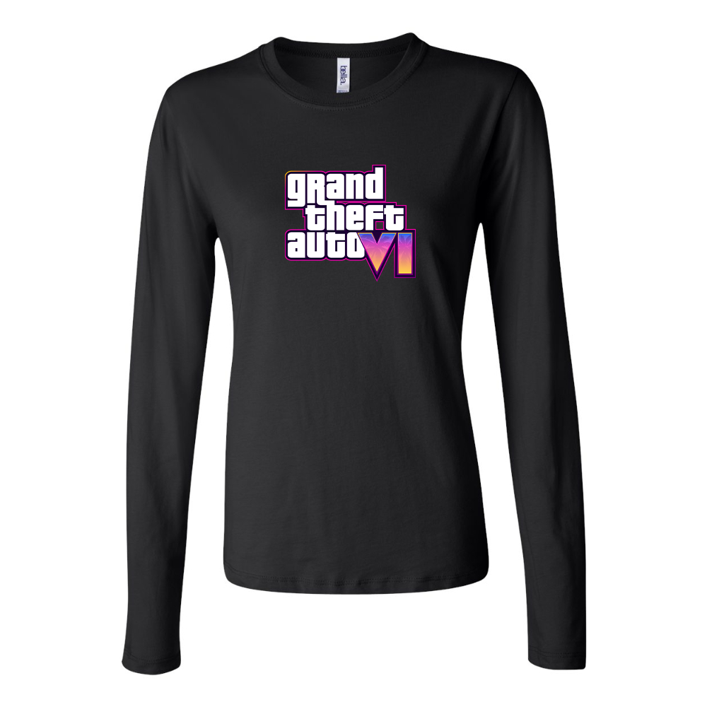 Women's GTA 6 Grand Theft Auto VI Long Sleeve T-Shirt Game