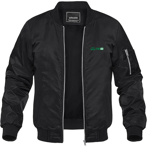 Men's TagAz Logo Lightweight Bomber Jacket Windbreaker Softshell Varsity Jacket Coat