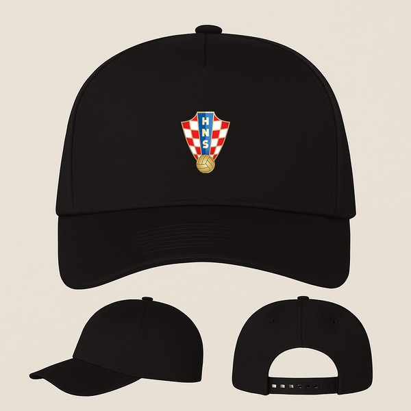 Croatia National Soccer Team Five Panel Twill Snapback Cap