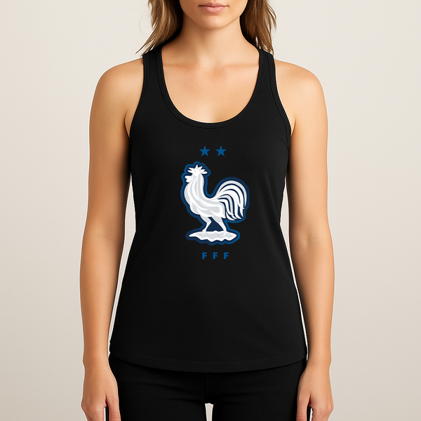 Women's France National Soccer Team  Racerback Tank Top