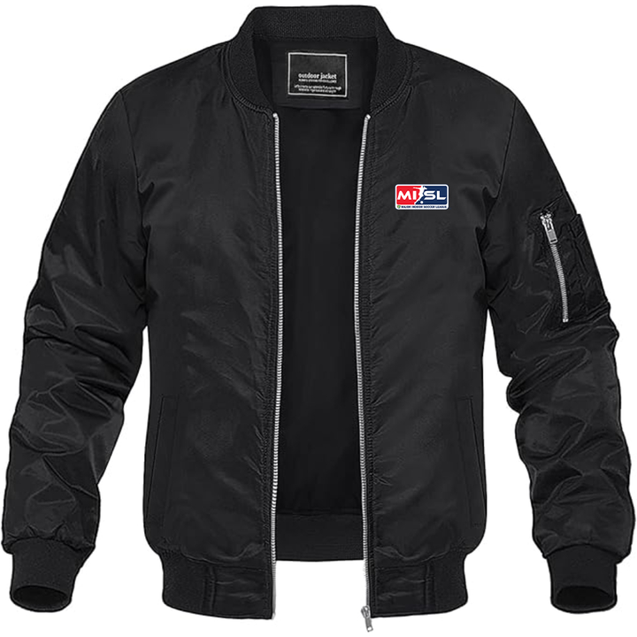 Men's Major Indoor Soccer League Logo Lightweight Bomber Jacket