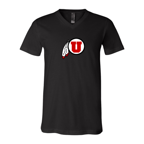 Utah Utes BELLA  CANVAS - Jersey V-Neck T-Shirt