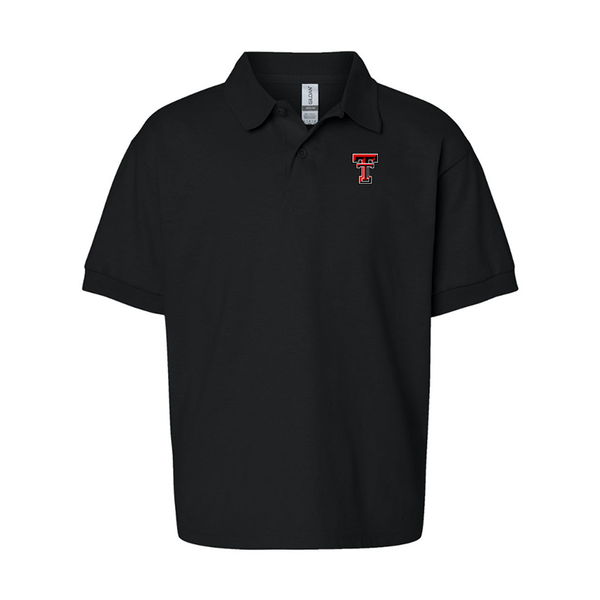 Youth Texas Tech Red Raiders  Gildan Dry Blend Jersey Polo