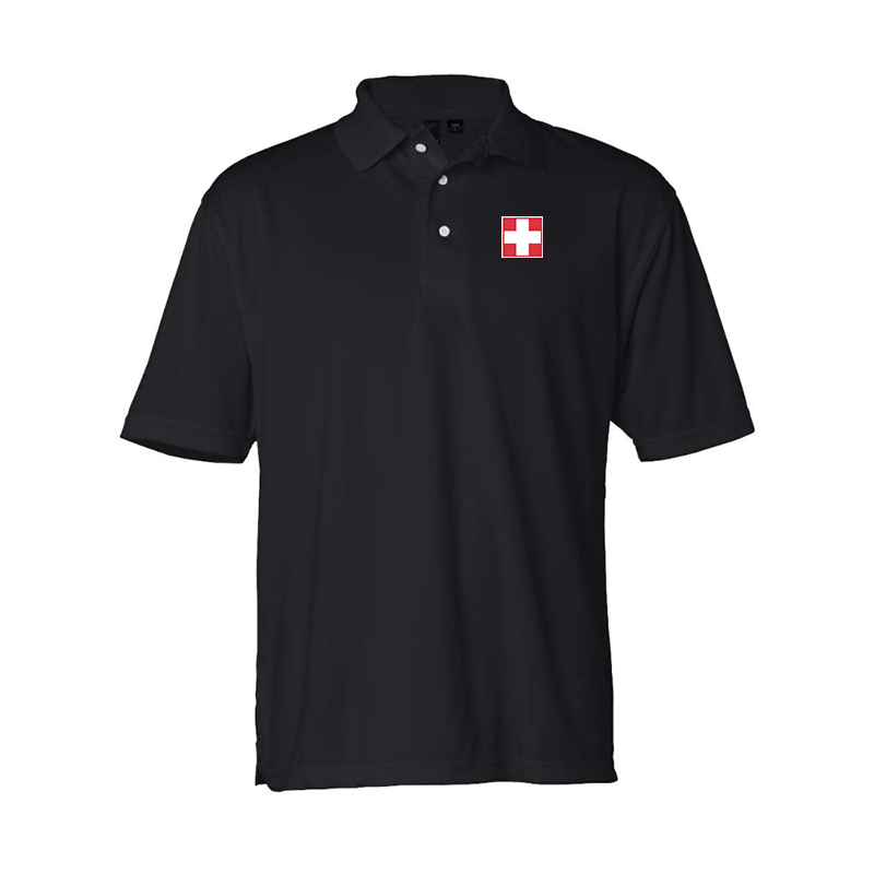 Men's Switzerland National Football Soccer Team Sierra Pacific Moisture Free Mesh Polo