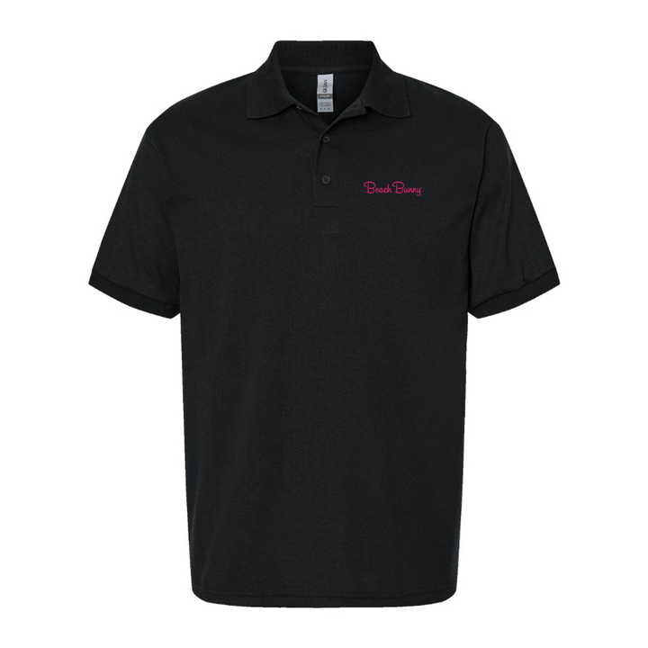 Men's Beach Bunny Logo Dry Blend Polo - Black