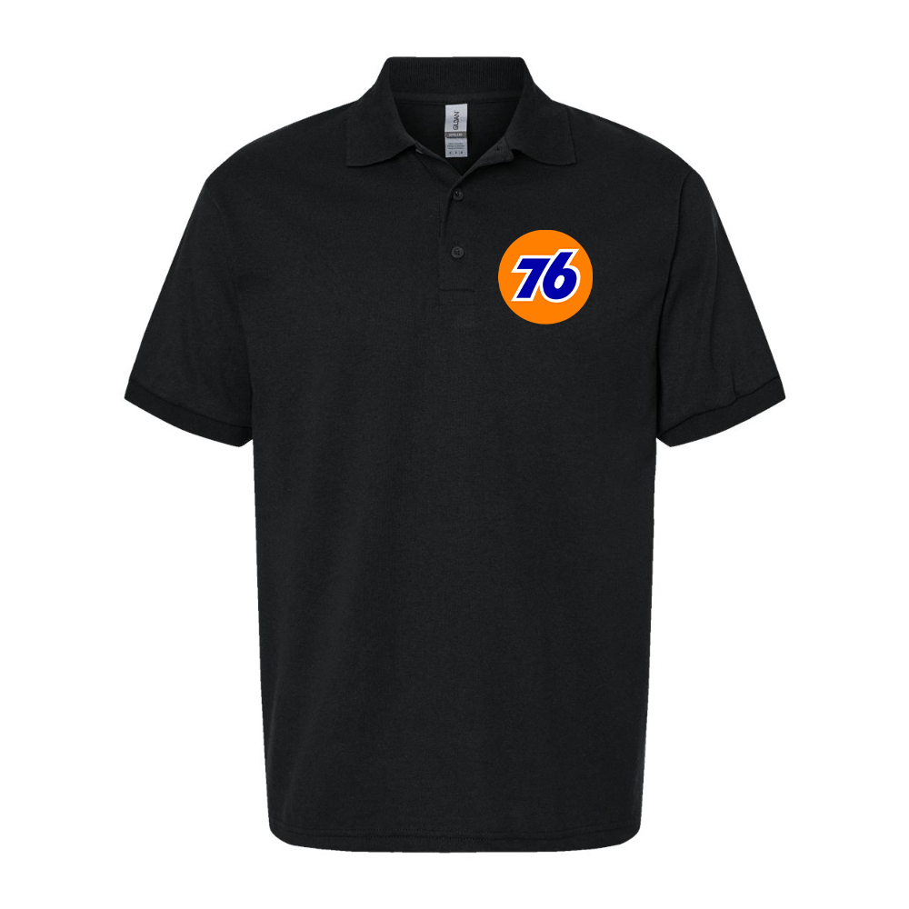 Men's 76 Gas Station Dry Blend Jersey Polo - Black