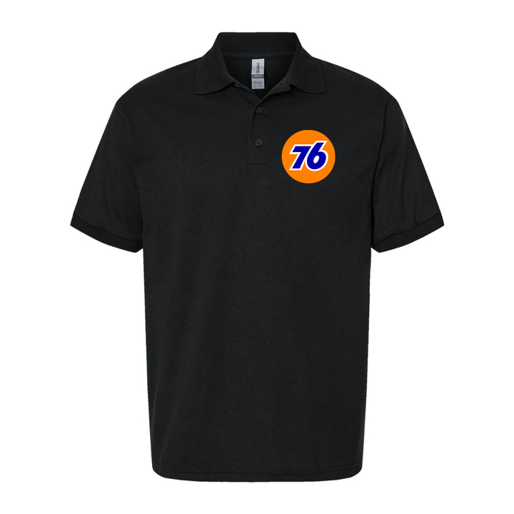 Men's 76 Gas Station Dry Blend Jersey Polo - Black