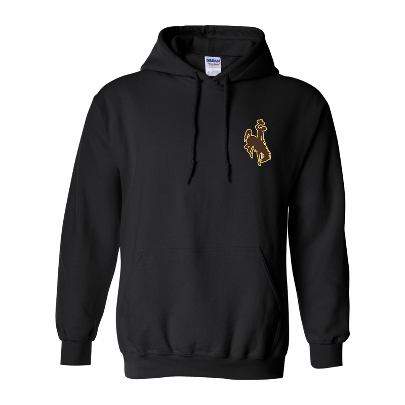 Men's  Wyoming Cowboys  Gildan  Heavy Blend Hooded Sweatshirt