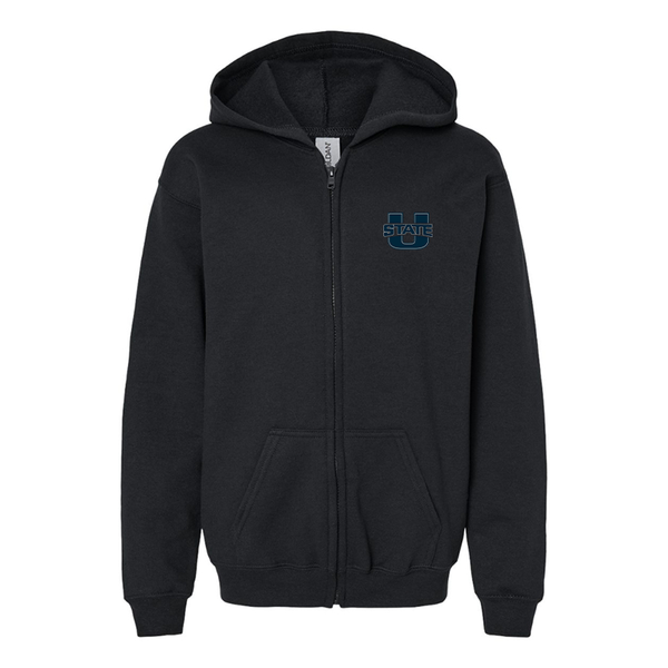 Gildan Heavy Blend Youth Utah State Aggies Full Zip Hooded Sweatshirt