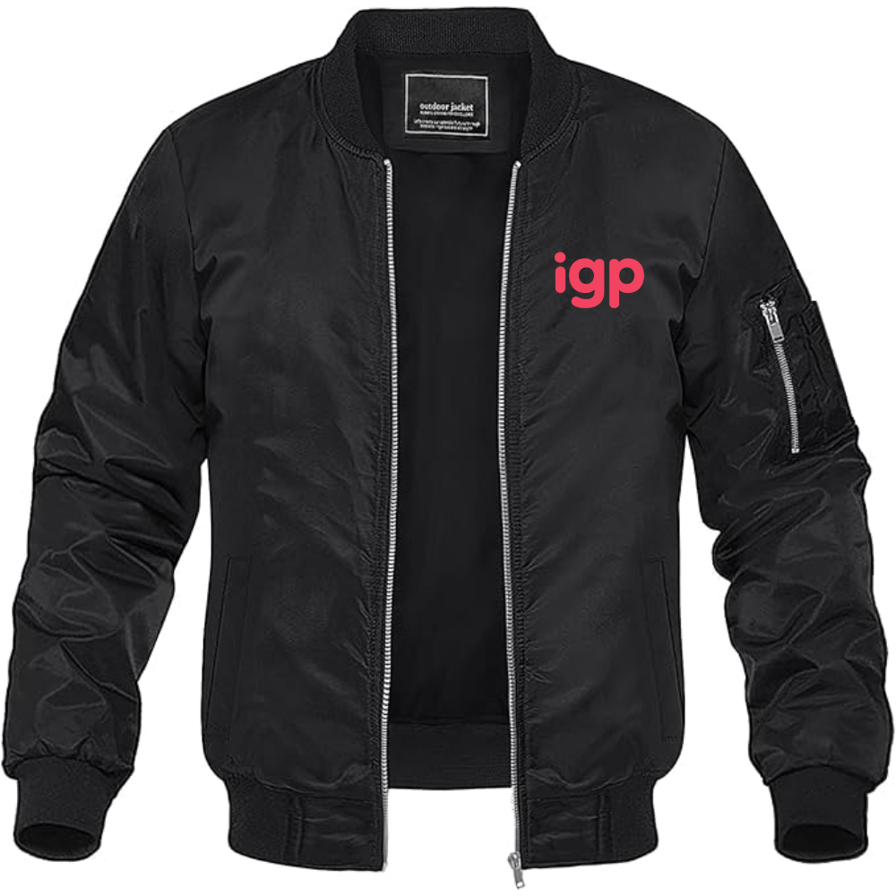 Men's Indian Gifts Portal Logo Lightweight Bomber Jacket Windbreaker Softshell Varsity Jacket Coat