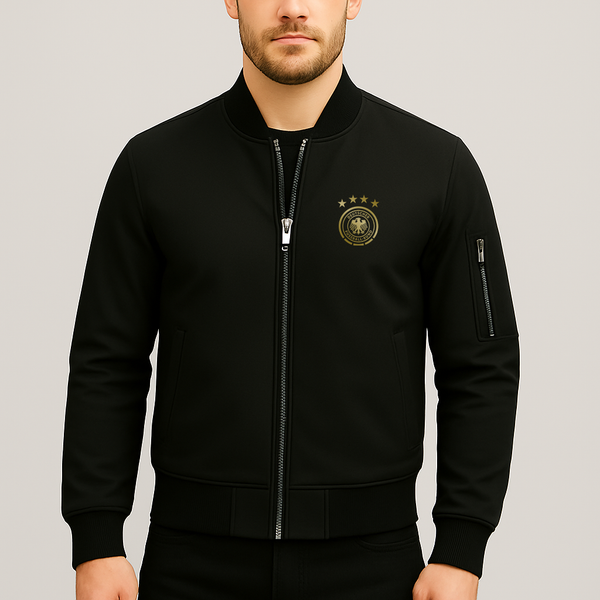 Men's Germany Soccer Lightweight Bomber Jacket Windbreaker Softshell Varsity Jacket Coat