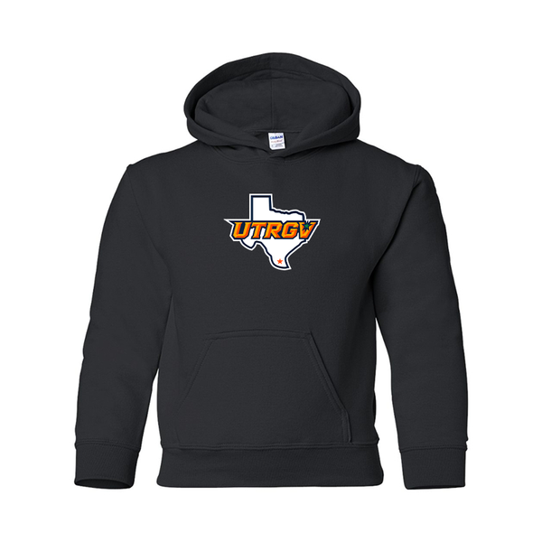 Youth UTRGV Vaqueros Gildan Heavy Blend  Hooded Sweatshirt