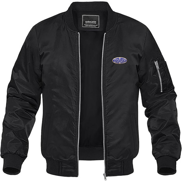 Men's Stoewer Logo Lightweight Bomber Jacket Windbreaker Softshell Varsity Jacket Coat