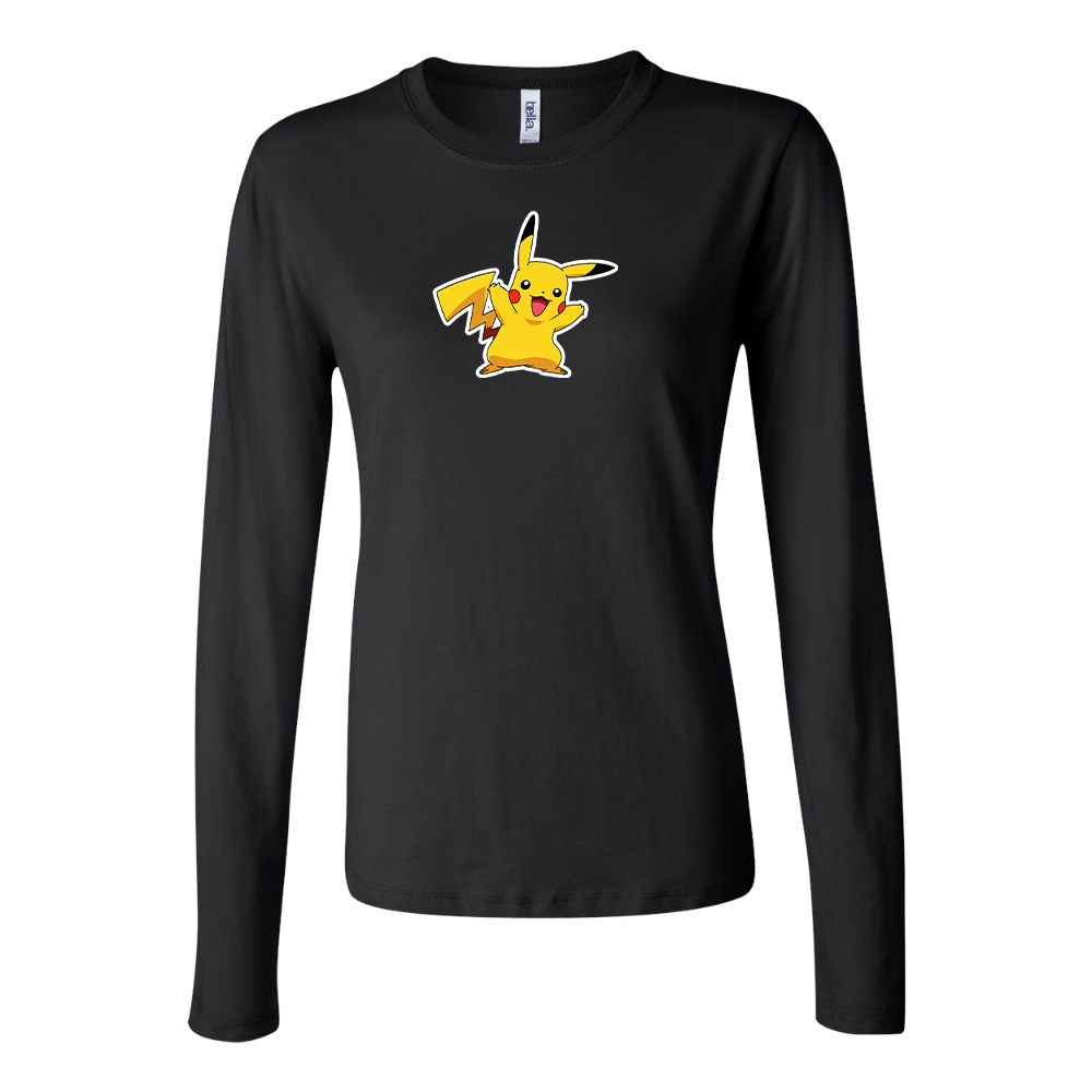 Women's Pikachu Cartoon Long Sleeve T-Shirt