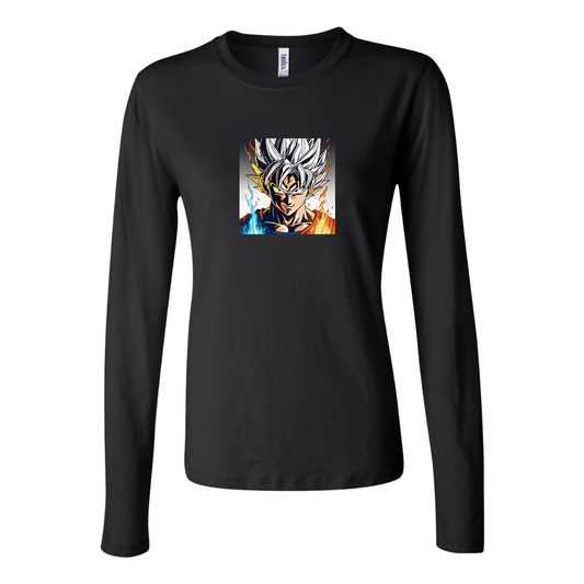 Women's Goku Fire Dragon Ball Z Cartoon Long Sleeve T-Shirt