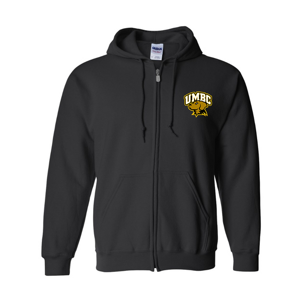 Men's UMBC Retrievers Gildan  Heavy Blend Full Zip Hooded Sweatshirt