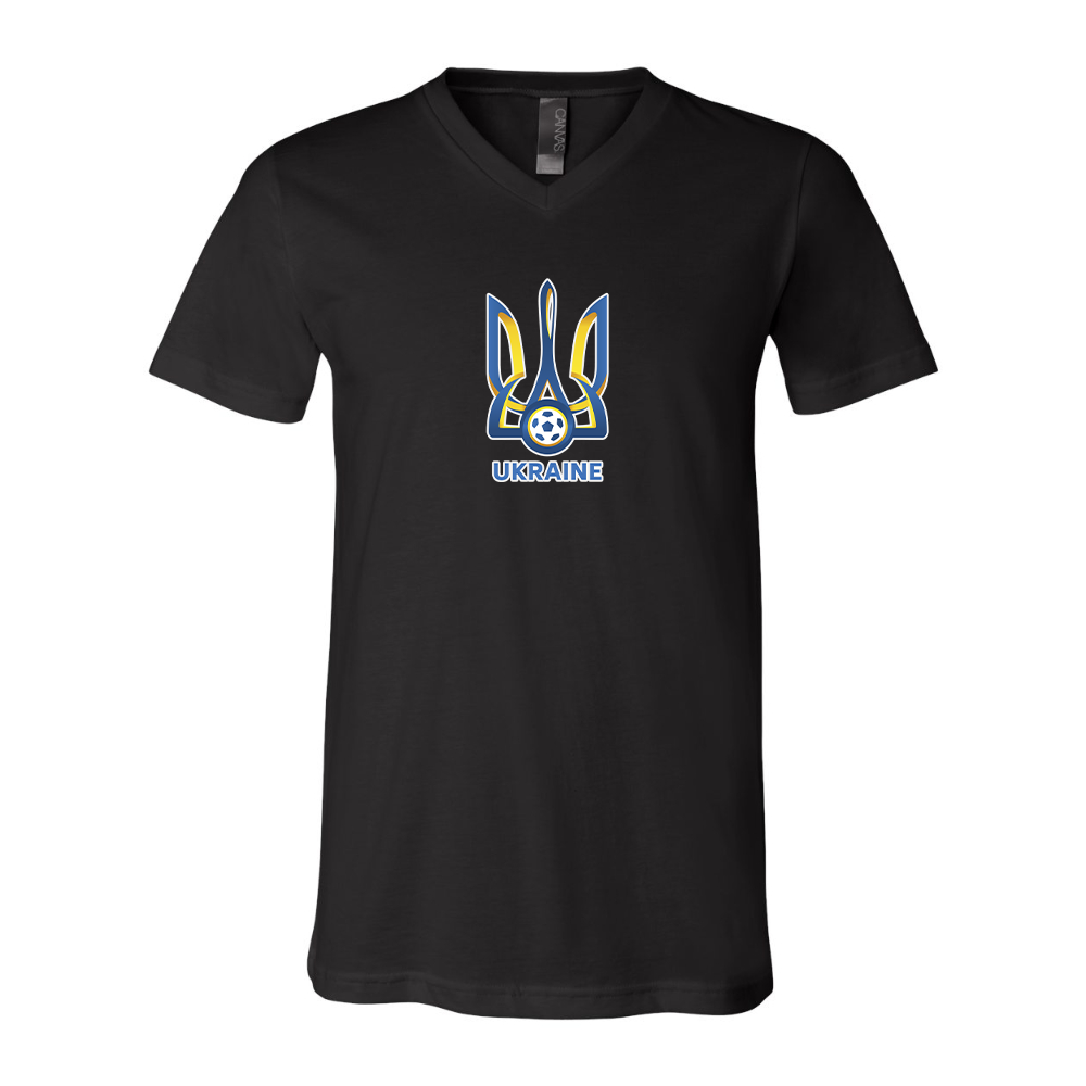 Ukraine National Football Soccer Team BELLA  CANVAS - Jersey V-Neck T-Shirt