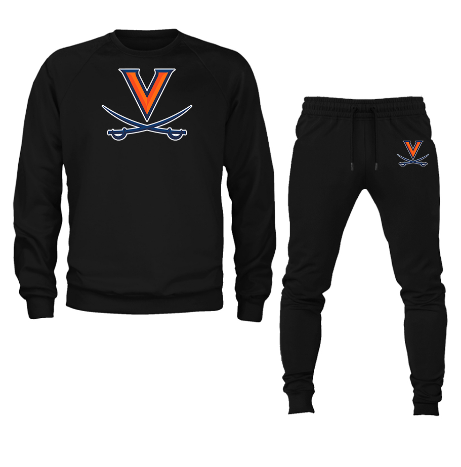 Men's  Virginia Cavaliers  Crewneck Sweatshirt Joggers Suit