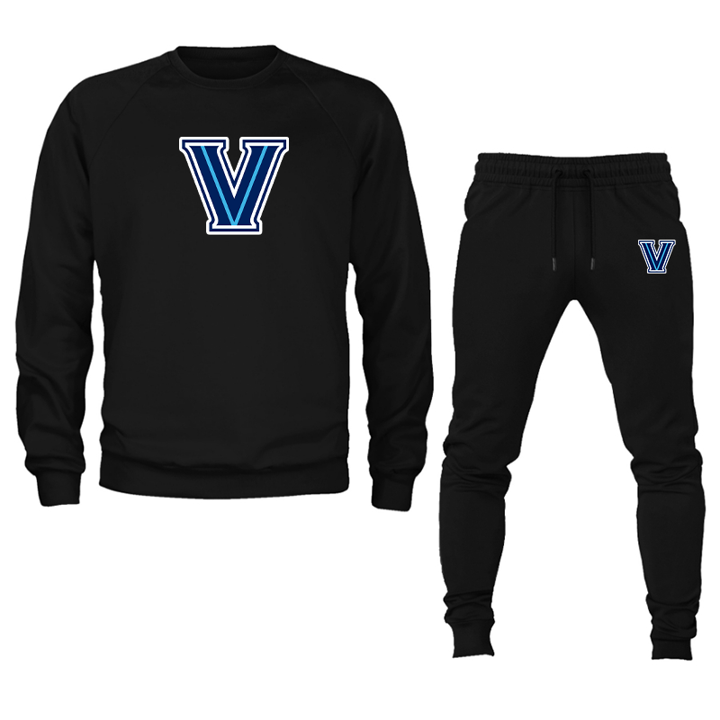Men's Villanova Wildcats Crewneck Sweatshirt Joggers Suit
