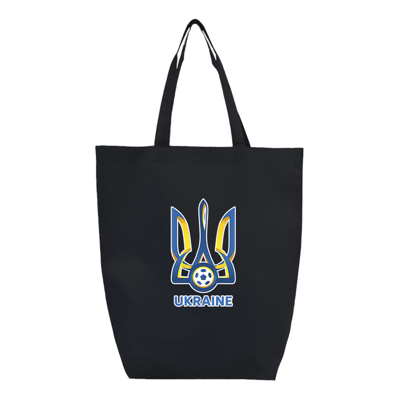 Ukraine National Football Soccer Team Q-Tees Non-Woven Gusset Bottom Tote