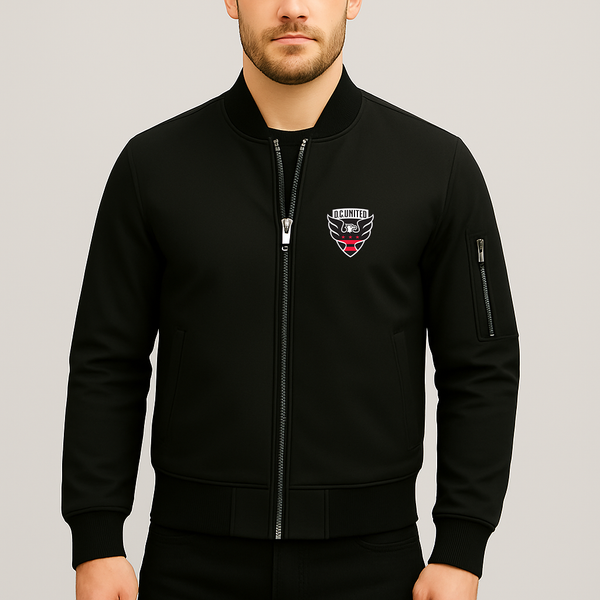 Men's  D.C. United FC Lightweight Bomber Jacket Windbreaker Softshell Varsity Jacket Coat