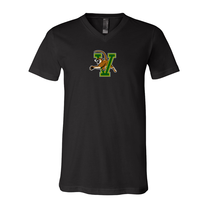 Vermont Catamounts BELLA  CANVAS - Jersey V-Neck T-Shirt