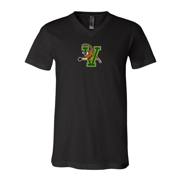 Vermont Catamounts BELLA  CANVAS - Jersey V-Neck T-Shirt