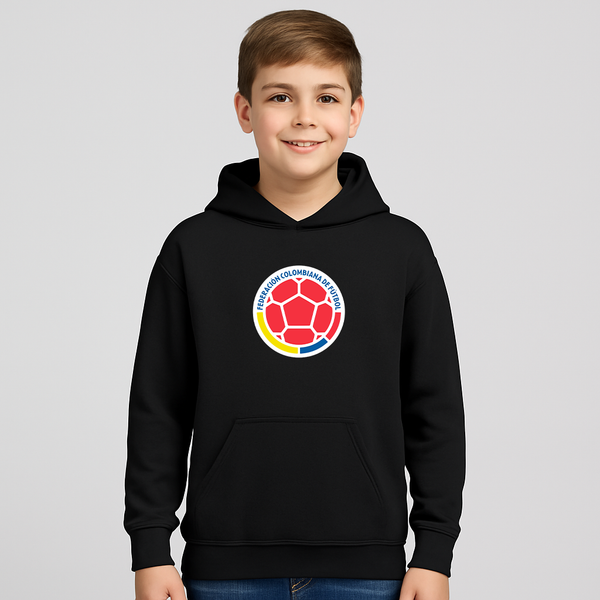 Youth Kids Colombia National Soccer Team Pullover Hoodie