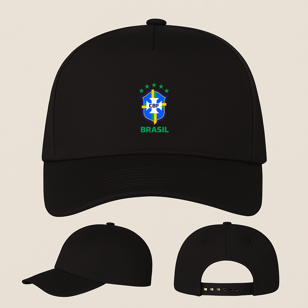 Brasil National Soccer Team Five Panel Twill Snapback Cap