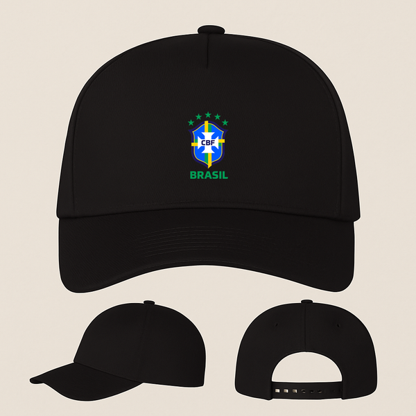 Brasil National Soccer Team Five Panel Twill Snapback Cap
