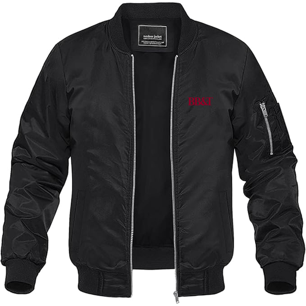 Men's BBT Logo Lightweight Bomber Jacket Windbreaker Softshell Varsity Jacket Coat