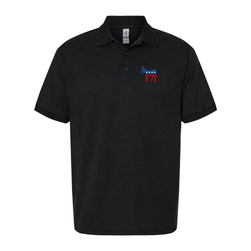 Men's Democrat Election Symbol Dry Blend Jersey Polo