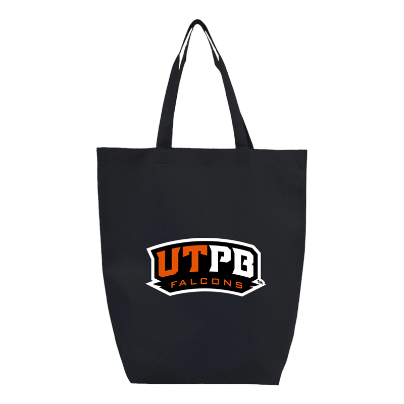 UTPB Falcons  Q-Tees Non-Woven Gusset Bottom Tote