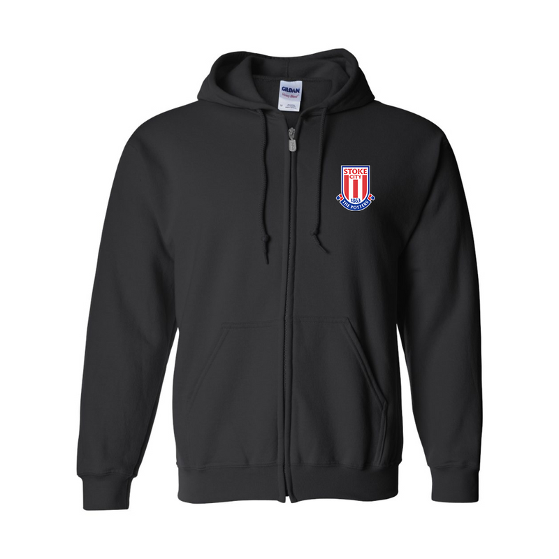 Men's Stoke City Soccer  JERZEES NuBlend Full-Zip Hooded Sweatshirt