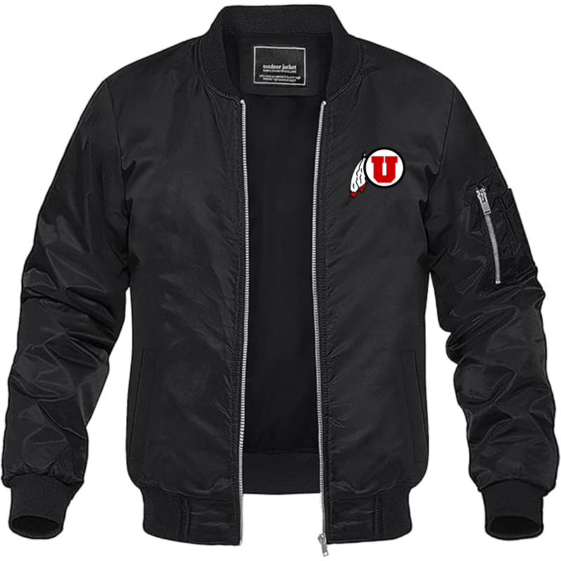 Men's Utah Utes Lightweight Bomber Jacket