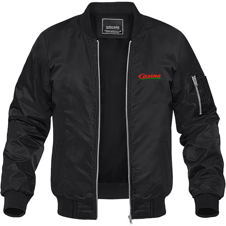 Men's Casino Logo Lightweight Bomber Jacket